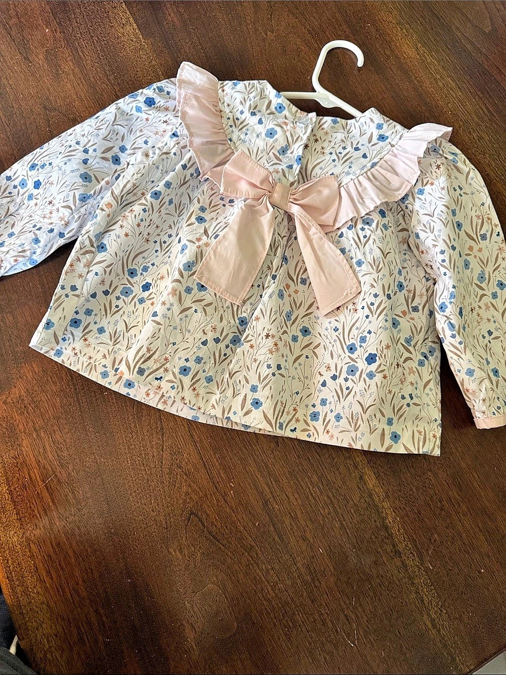 Anvy Kids Girls Floral Ruffle Blouse or dress 24M Like New